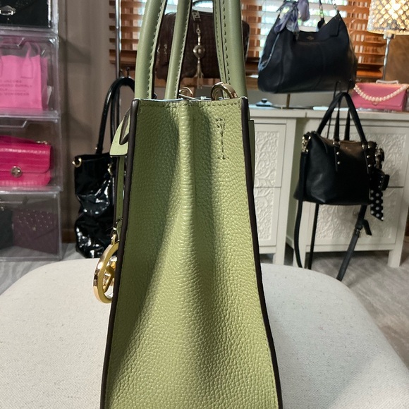 Michael Kors Green Saffiano Leather Satchel - Picture 4 of 10